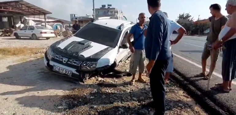 Samandağ’da Trafik Kazası Ucuz Atlatıldı!