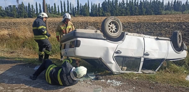 Takla Atan Otomobilde 2 Kişi Yaralandı