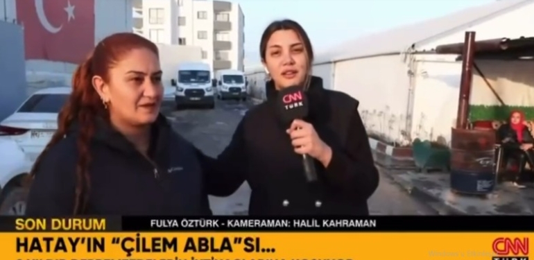 Depremzedelerin Ablasından Fulya Öztürk’e Anlamlı Hediye