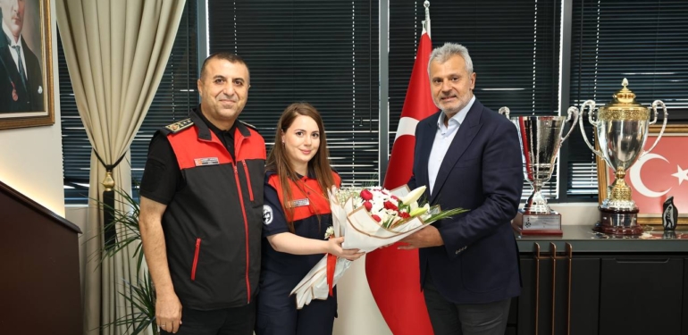 Başkan Öntürk HBB İtfaiyesini Misafir Etti