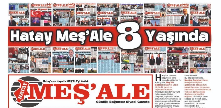Hatay Meş’ale Gazetesi 8 Yaşında