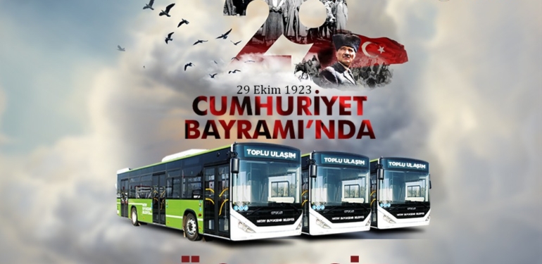 Cumhuriyet Bayramı’nda Halk Otobüsleri Ücretsiz