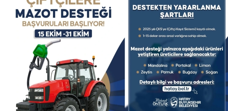 HBB’den Çiftçilere Mazot Desteği