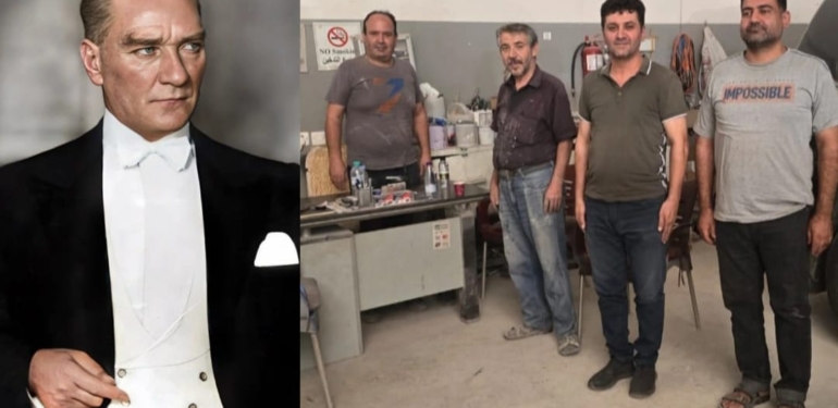 Suudi Arabistan’daki Türk İşçiler, 10 Kasım’da Anlamlı Davranışa İmza Attı