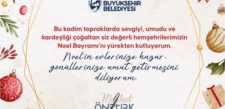 Başkan Öntürk’ten Noel Mesajı