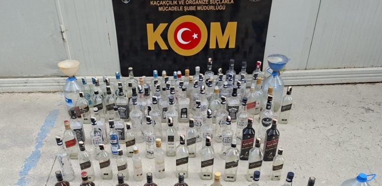 Defne ve İskenderun’da Kaçak Alkol Operasyonu!