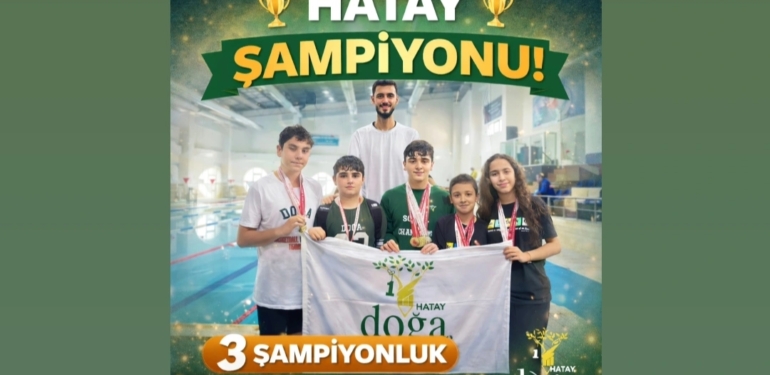 Hatay Doğa Koleji Yüzmede Zirvede
